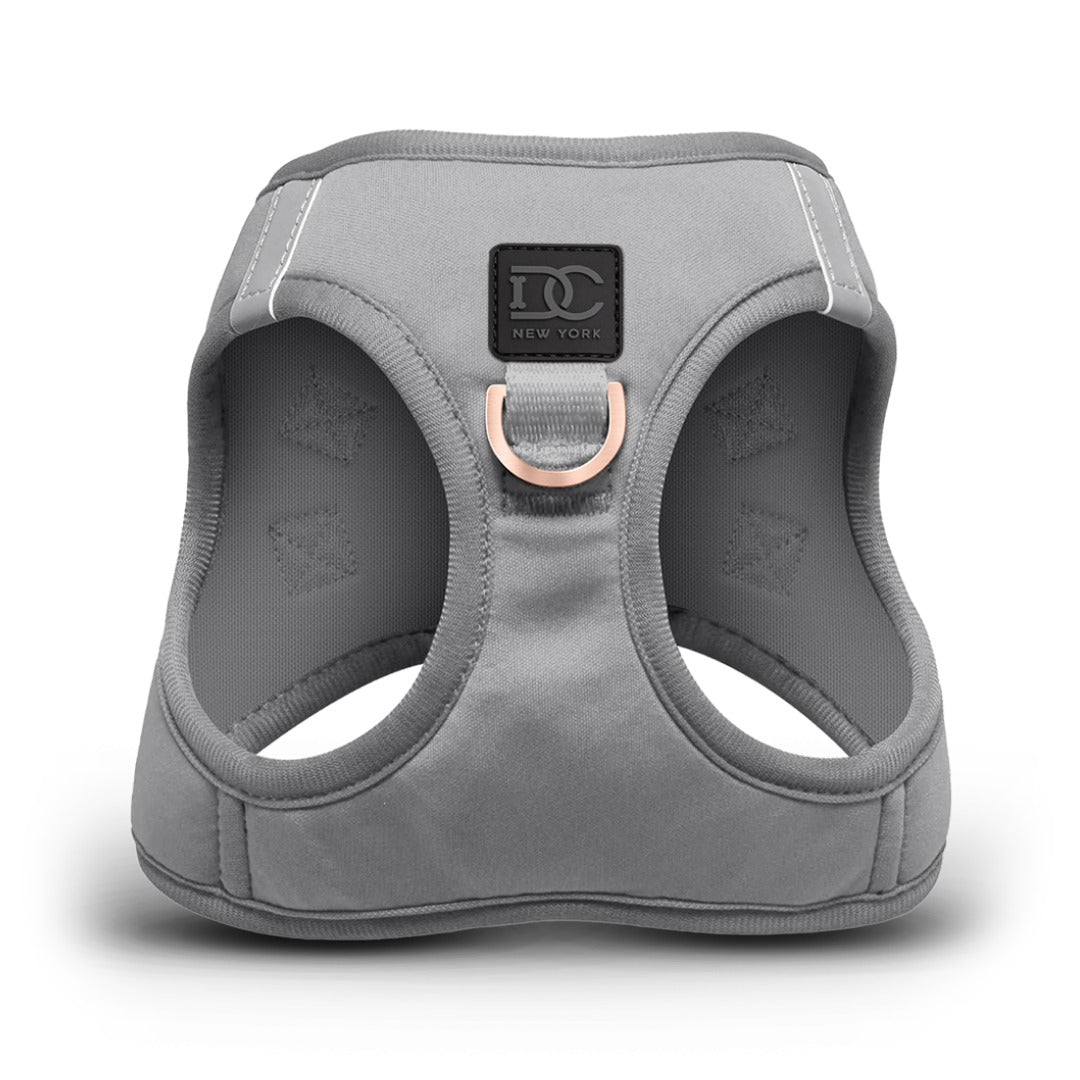 Steel Gray No-Pull Step-In Dog Harness featuring front D-ring leash attachment #color_steel