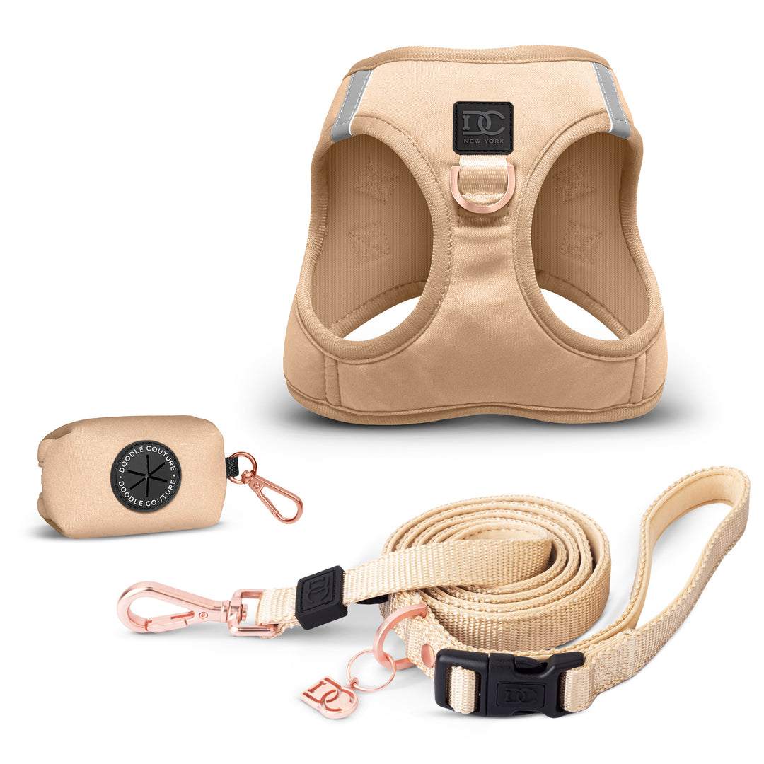 Luxe No-Pull, Step-In Dog Walking Set - Dune
