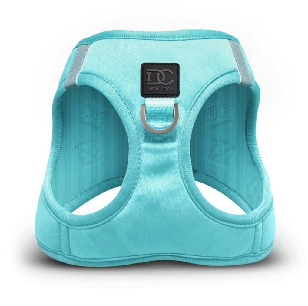 A luxurious, blue, no-pull, step-in dog harness with a breathable lining and padded chest plate #color_fifth_avenue_blue