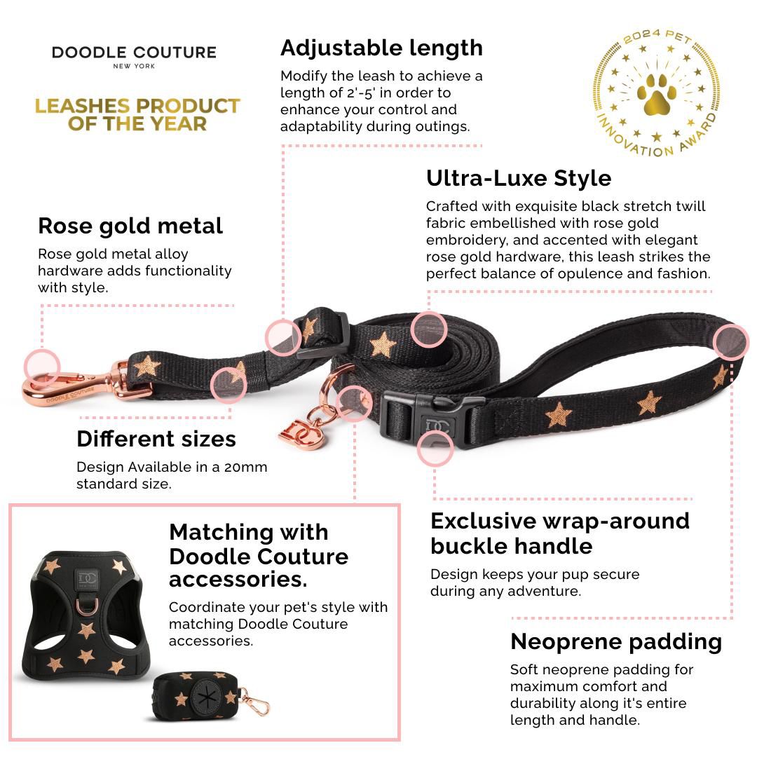 Hands-free Adjustable Dog Leash - Blush