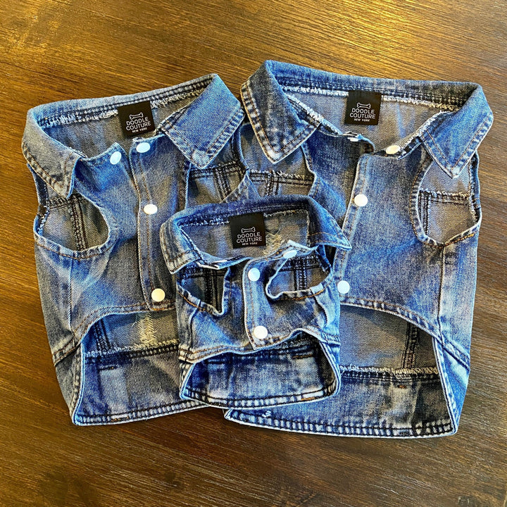 Denim Dog Vest